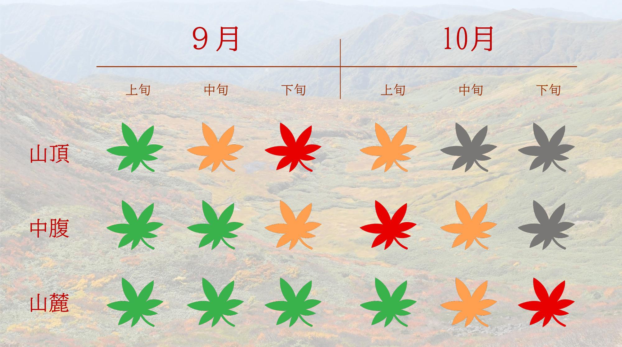 紅葉カレンダー