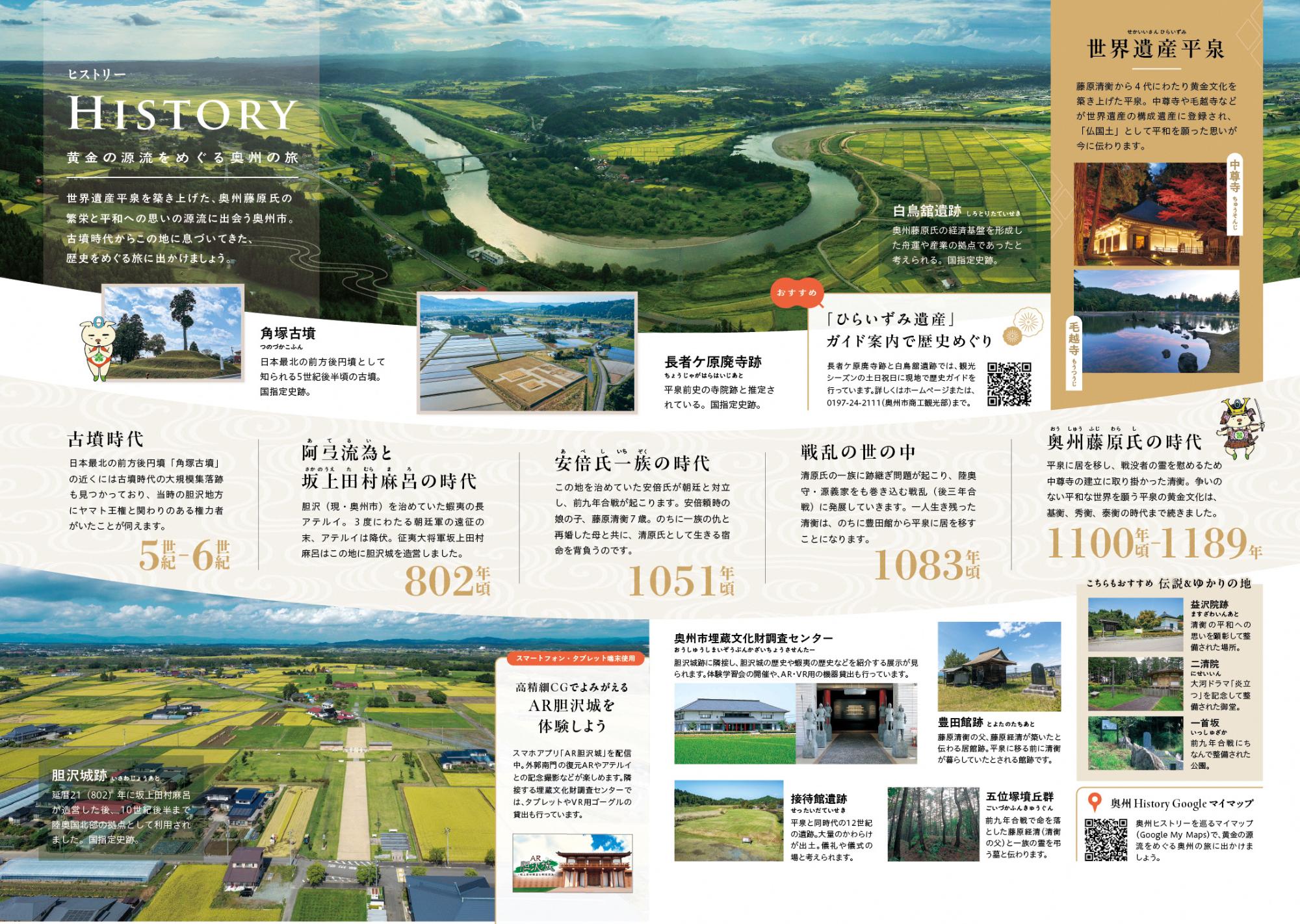 観光ガイドブック「奥州路」3ページ