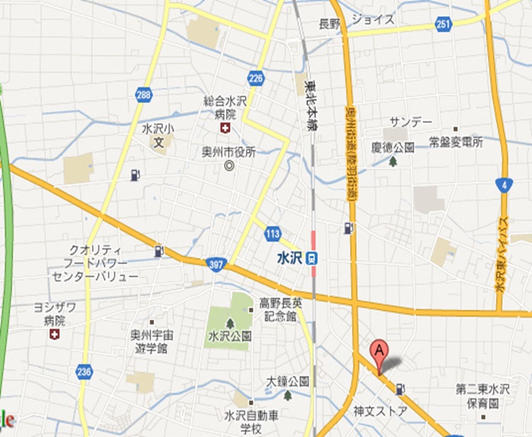 地図(奥州市胆沢若柳)