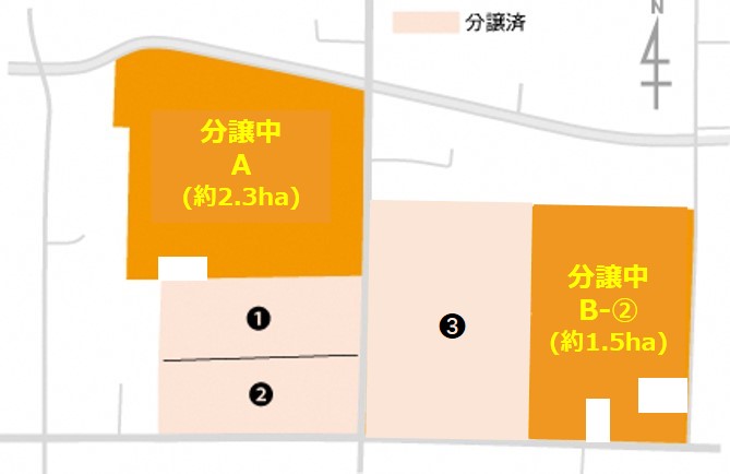 広表工業団地区画位置図
