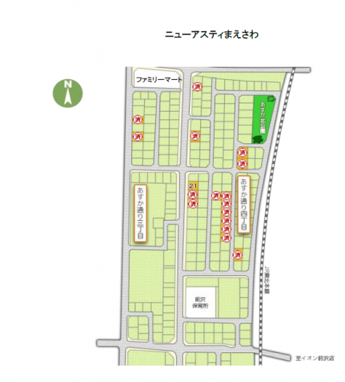 ニューアスティまえさわの周辺地図