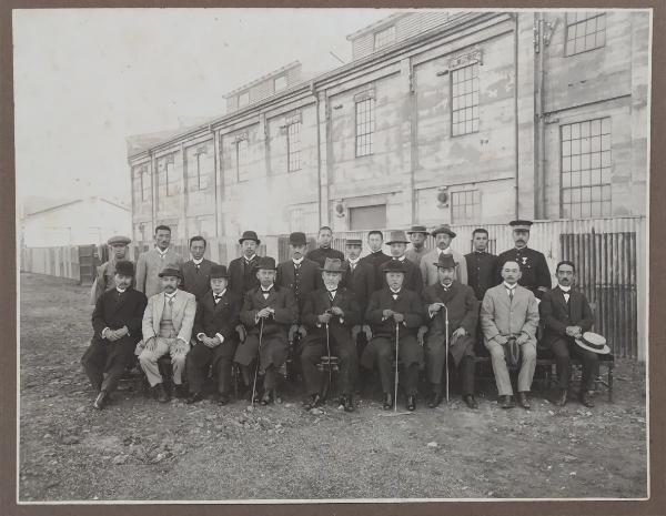 後藤新平、菊池忠三郎集合写真、中国大連において