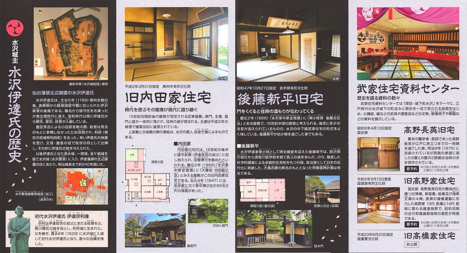 武家住宅資料館パンフレット（裏面）