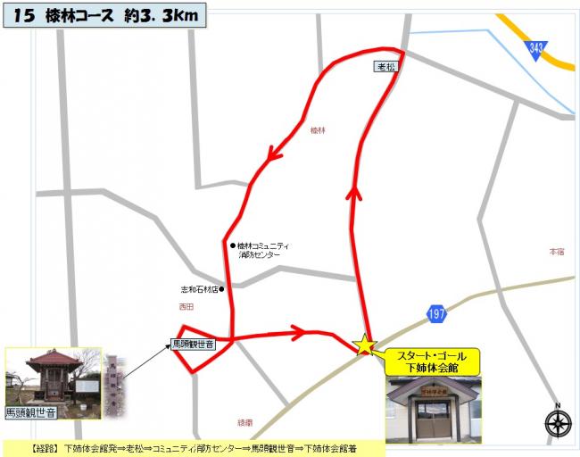 㯃林コースの地図