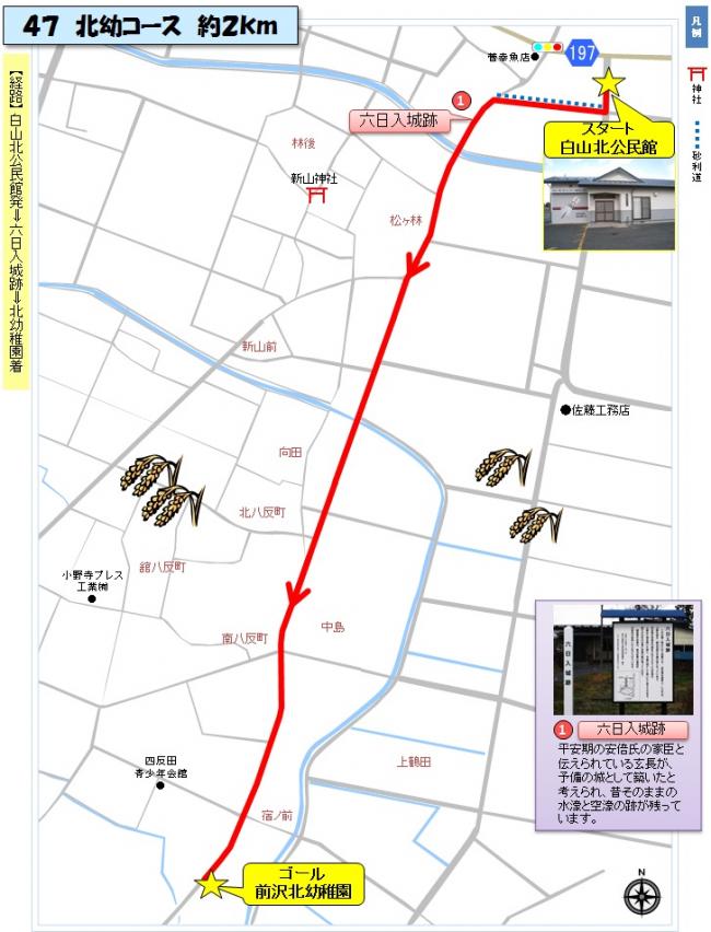 北幼コースの地図