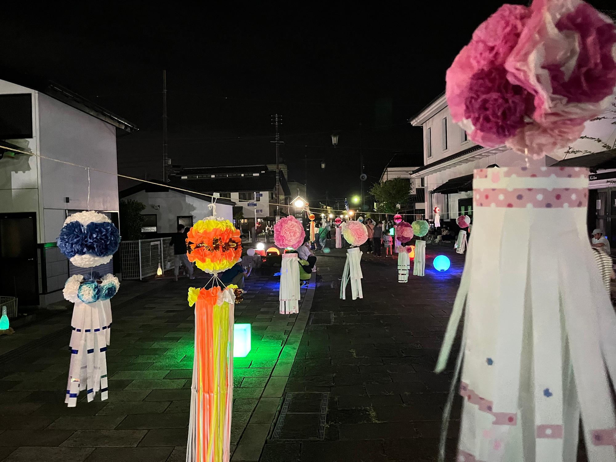 江刺の町を彩る七夕飾り