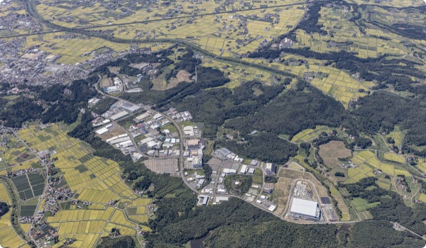 市内最大の江刺地域の工業団地