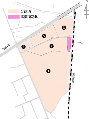 塔ケ崎工業団地区画位置図
