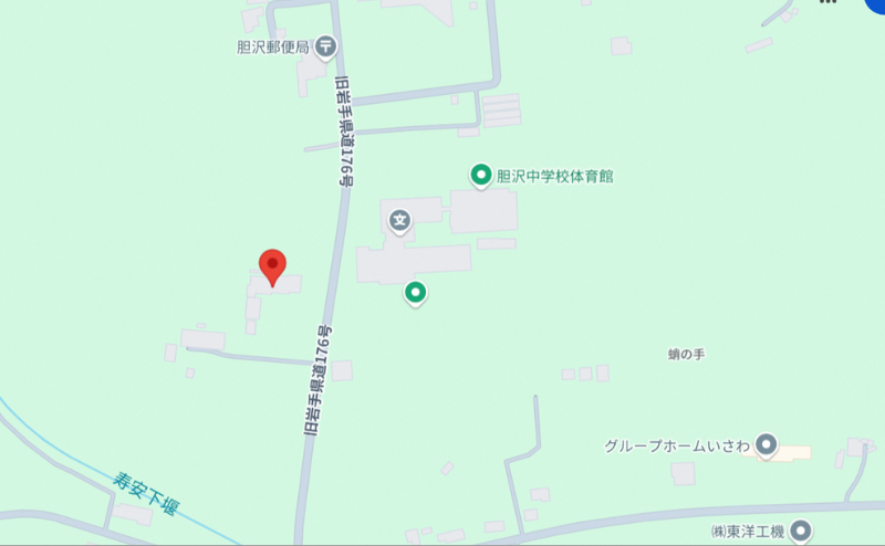 胆沢南都田字石行186番3ほか12筆の位置図