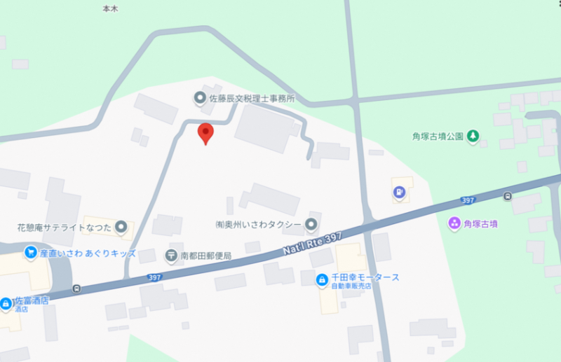 胆沢南都田字本木152番3ほか2筆位置図