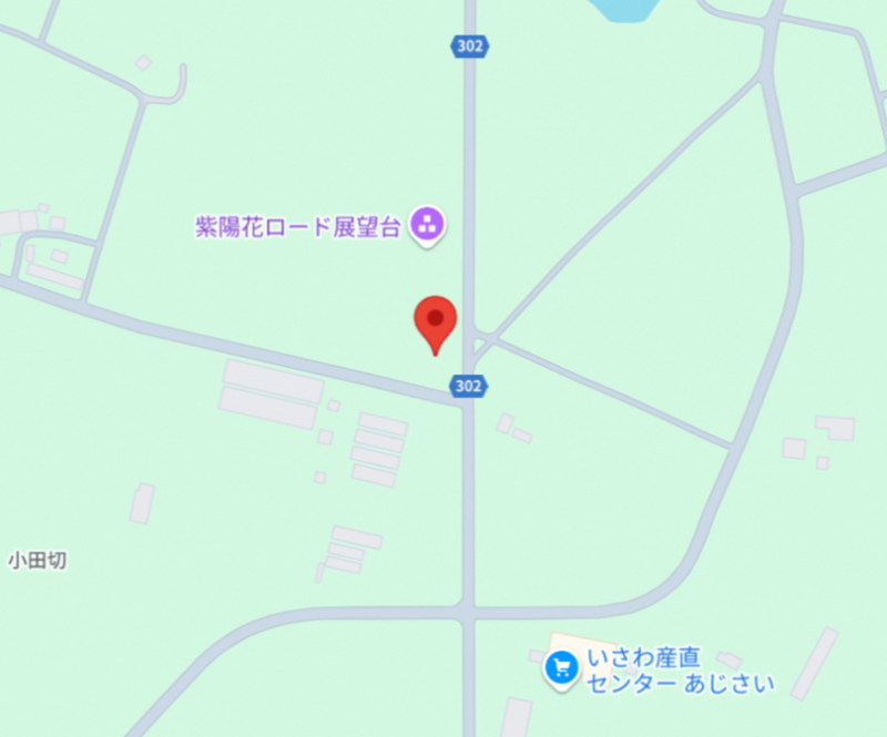 胆沢小山字台1362番の位置図